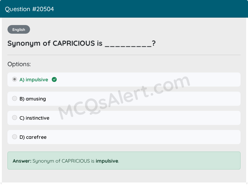 Question Screenshot