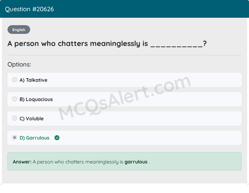 Question Screenshot
