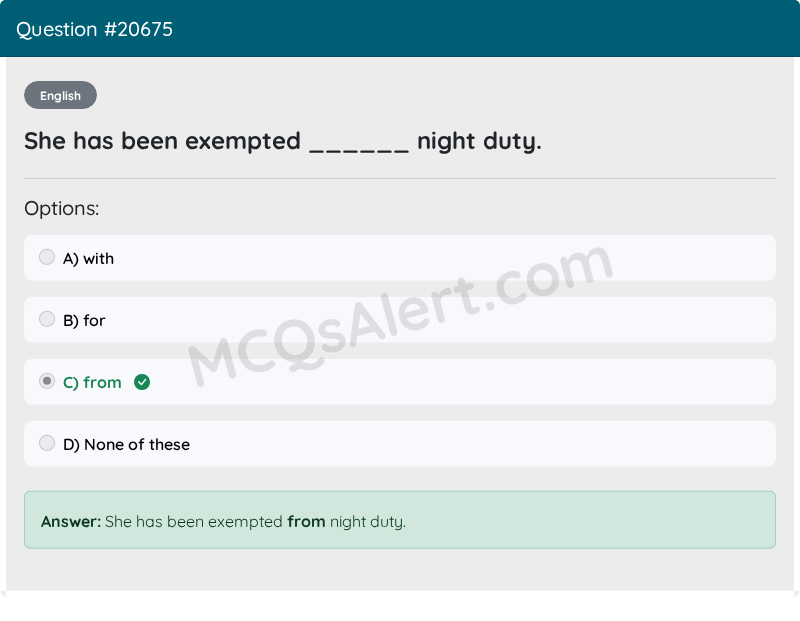 Question Screenshot