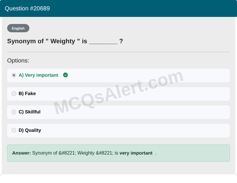 Question Screenshot