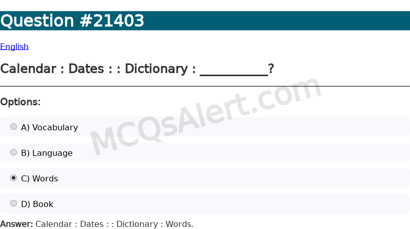 Question Screenshot