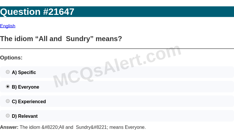 Question Screenshot