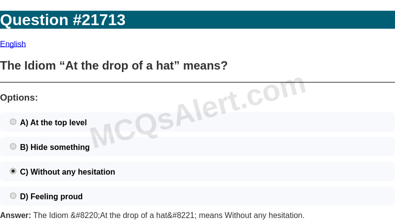 Question Screenshot