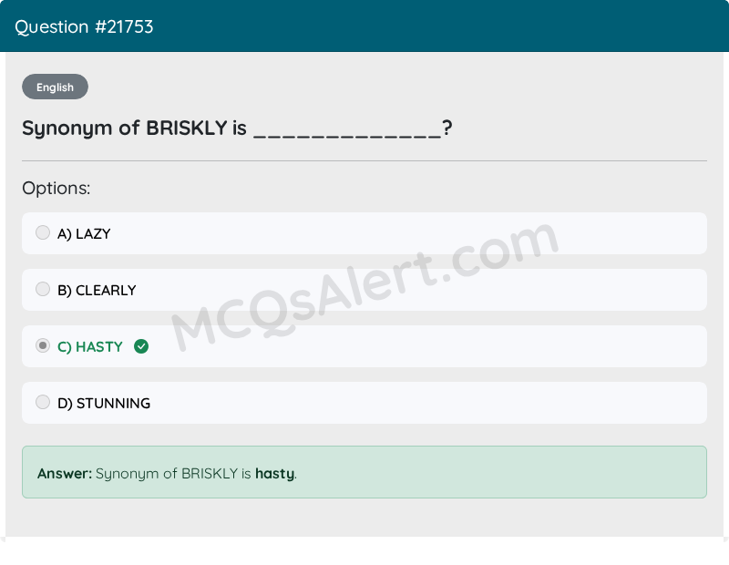 Question Screenshot