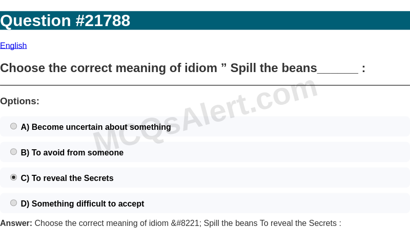 Question Screenshot