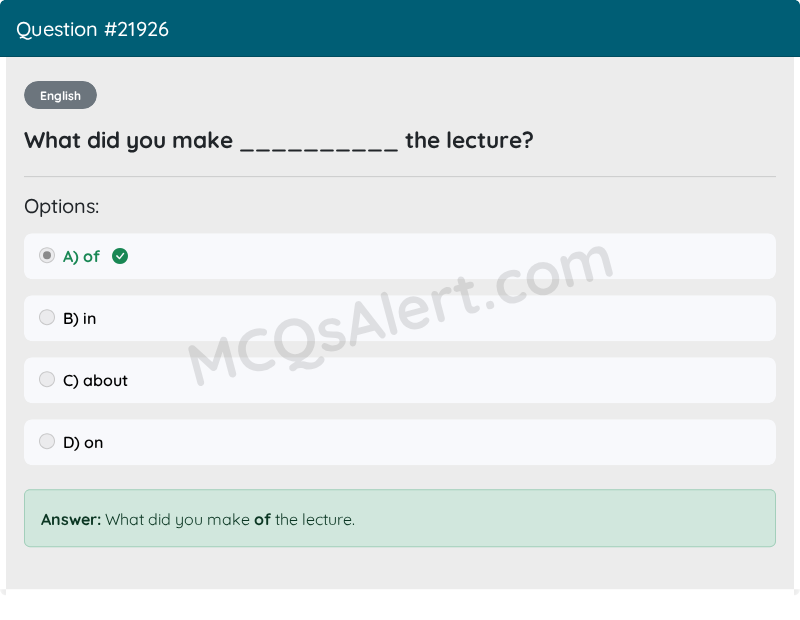 Question Screenshot