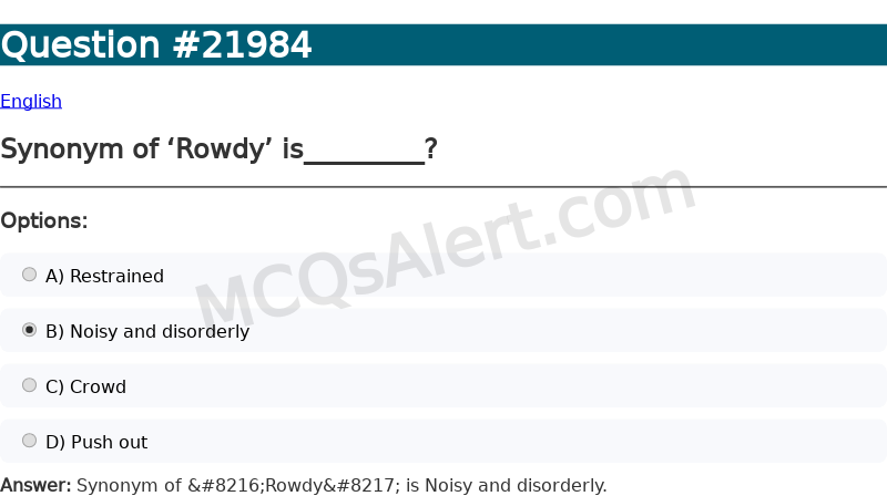 Question Screenshot