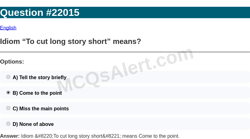 Question Screenshot