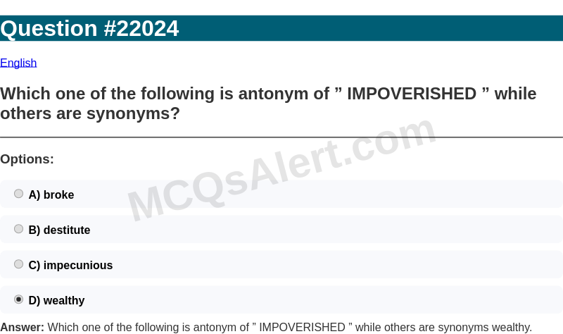 Question Screenshot
