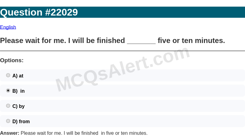 Question Screenshot