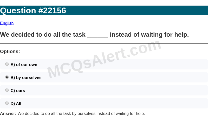 Question Screenshot