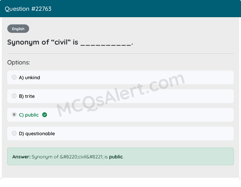 Question Screenshot