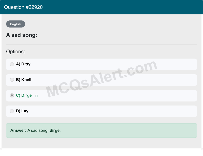 Question Screenshot