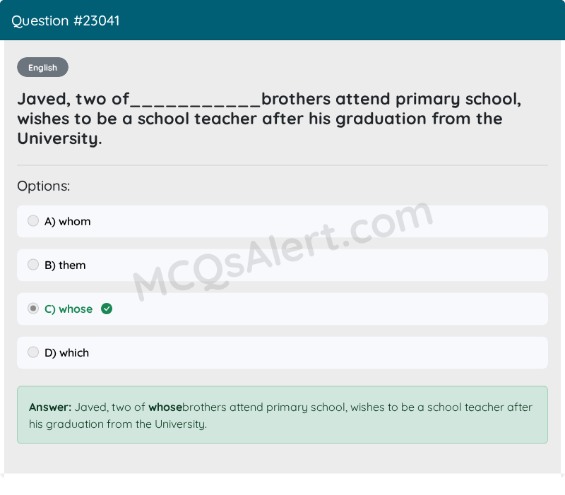 Question Screenshot