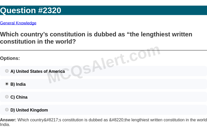 Question Screenshot