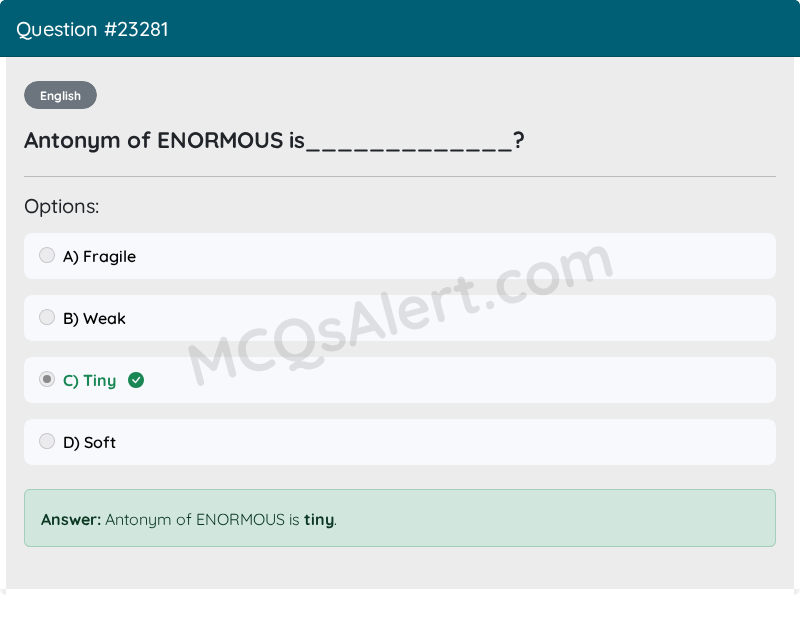 Question Screenshot