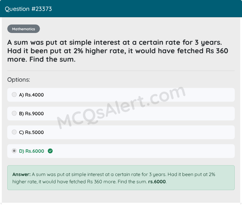 Question Screenshot