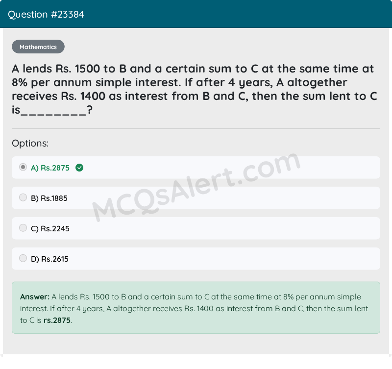 Question Screenshot