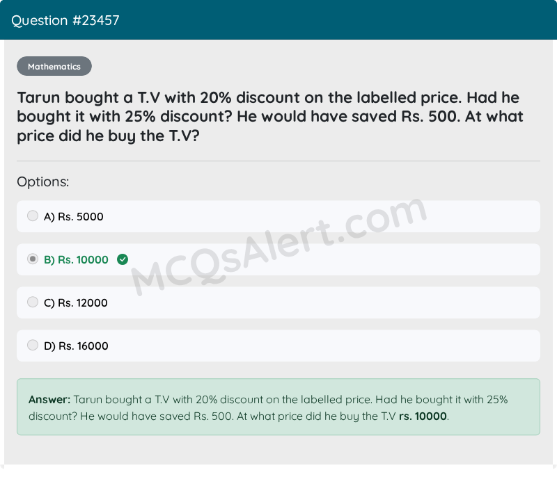 Question Screenshot