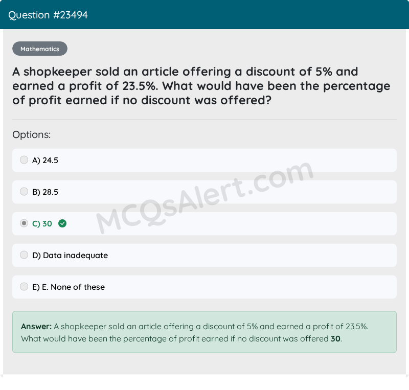 Question Screenshot