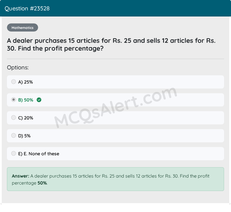 Question Screenshot