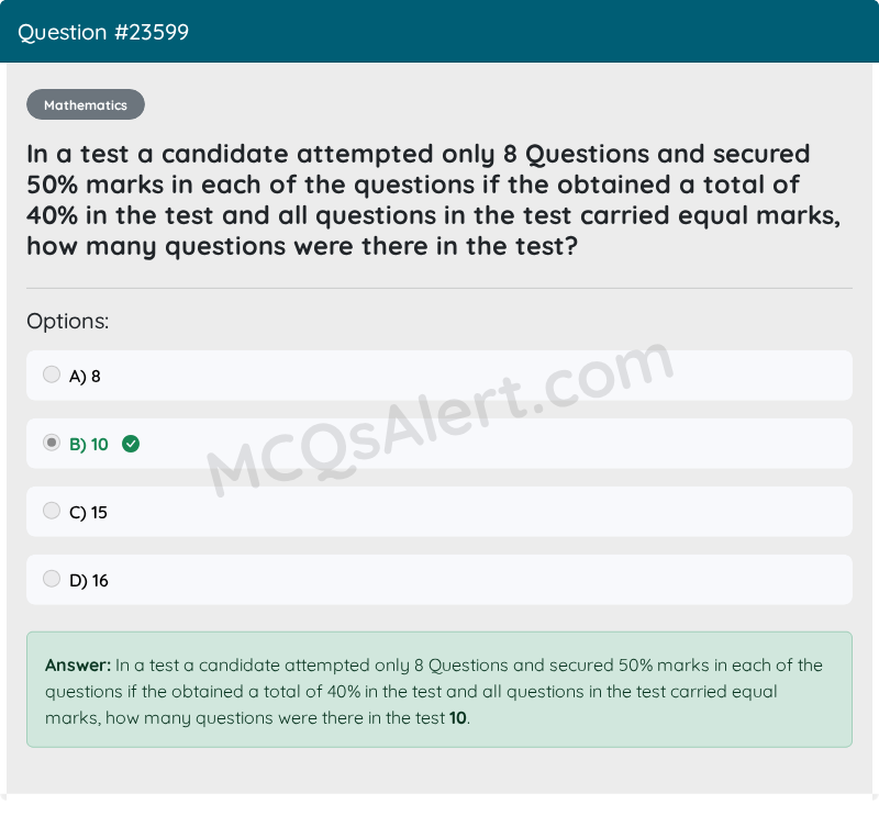 Question Screenshot