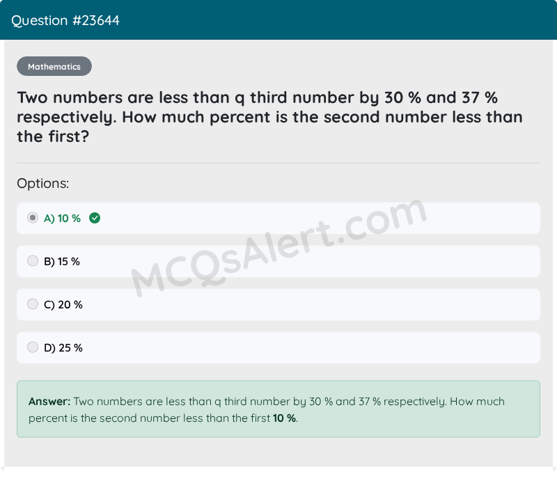 Question Screenshot