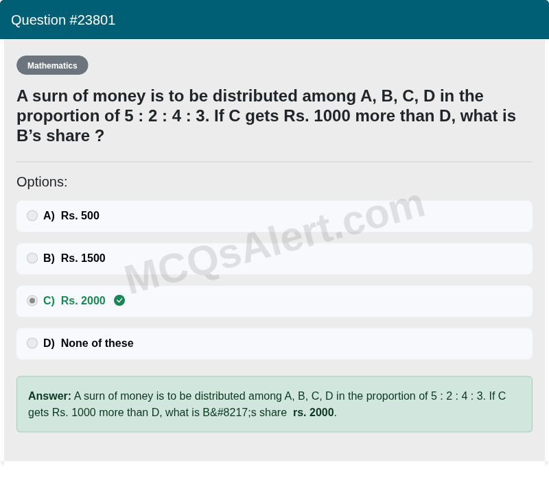 Question Screenshot