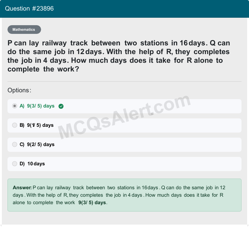 Question Screenshot