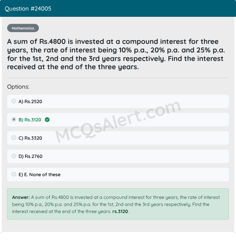 Question Screenshot