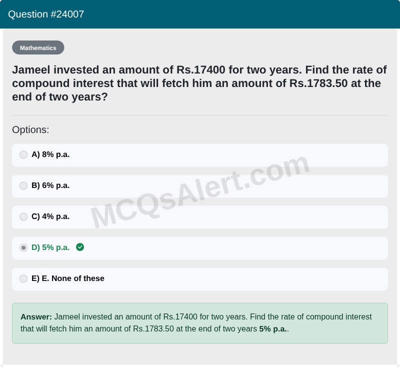 Question Screenshot
