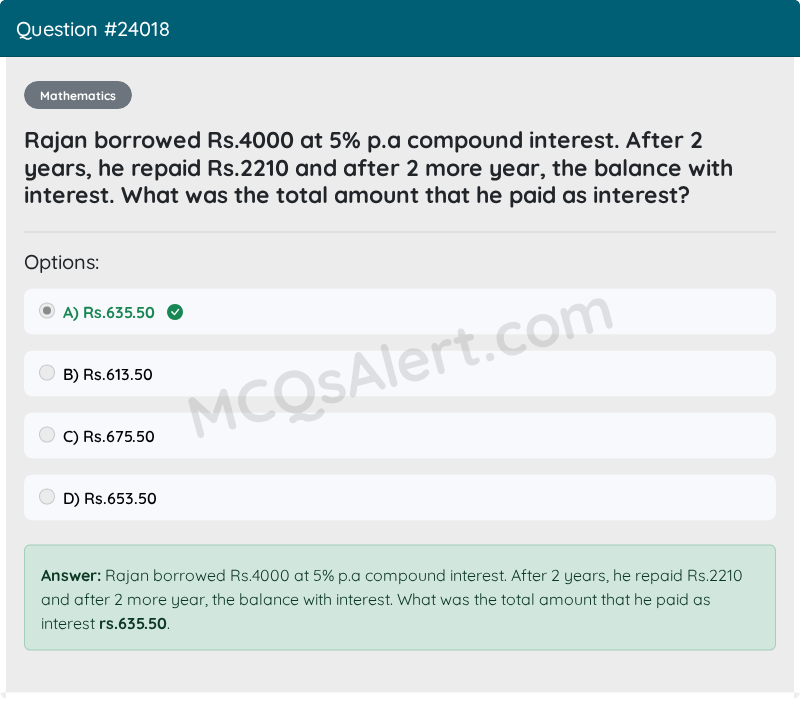 Question Screenshot