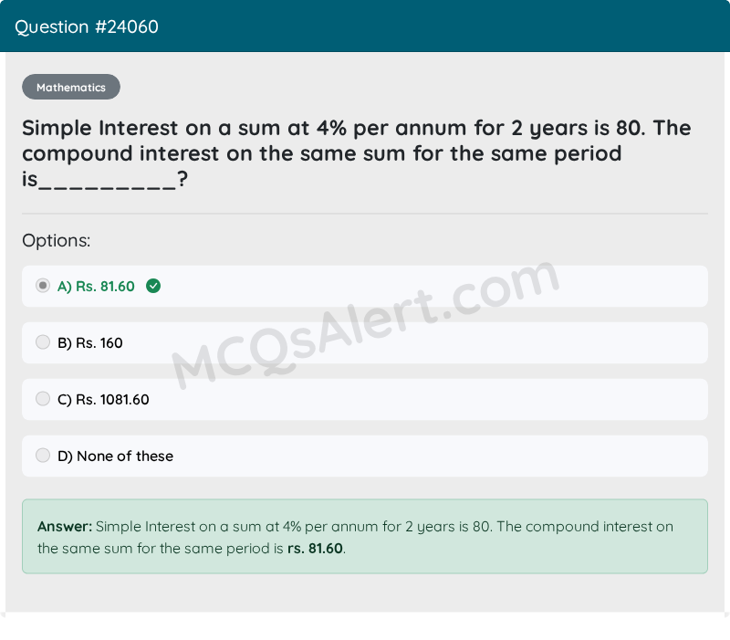 Question Screenshot