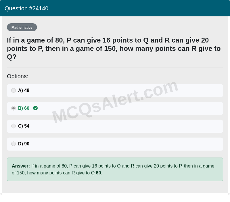 Question Screenshot