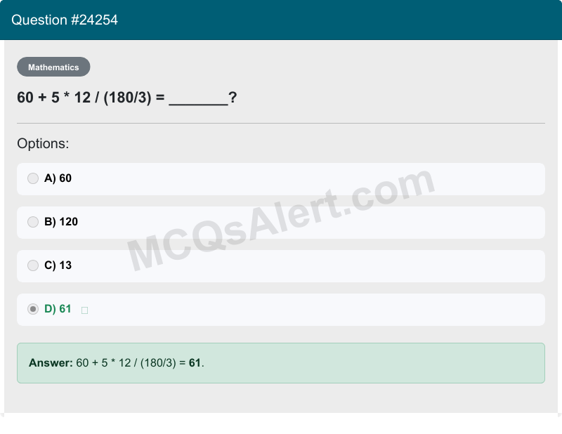 Question Screenshot