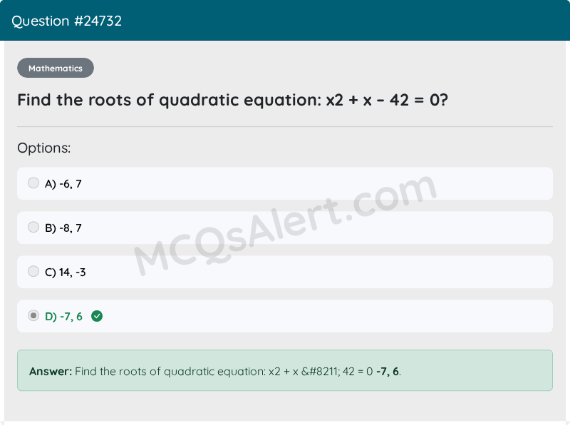 Question Screenshot
