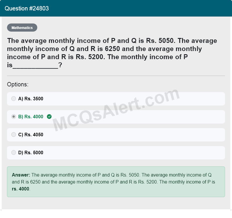 Question Screenshot