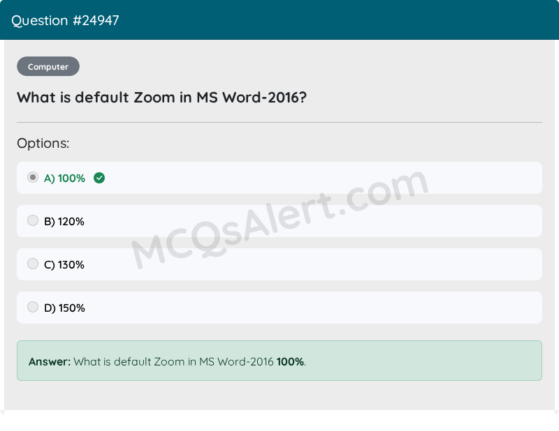 Question Screenshot