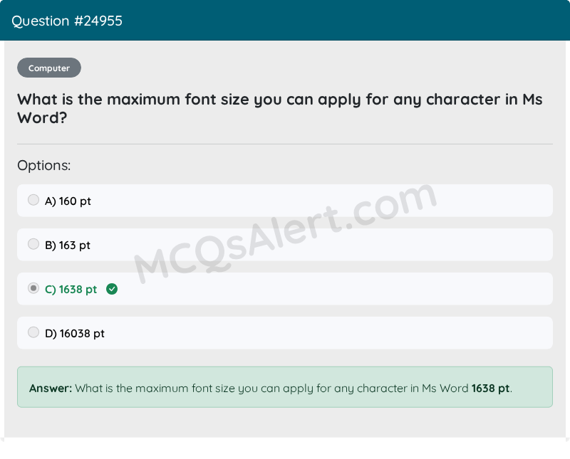 Question Screenshot