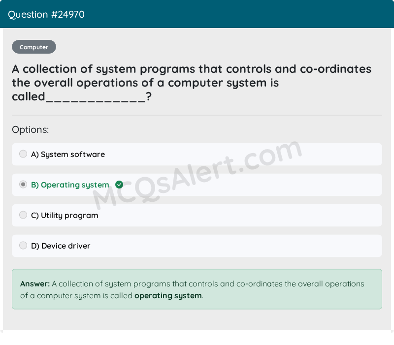 Question Screenshot