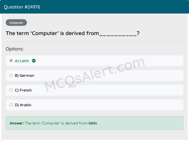 Question Screenshot