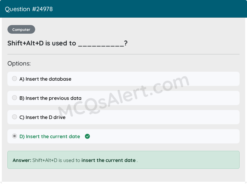 Question Screenshot