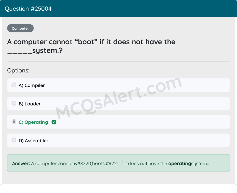 Question Screenshot