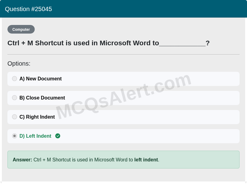 Question Screenshot