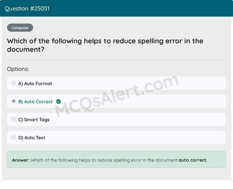 Question Screenshot
