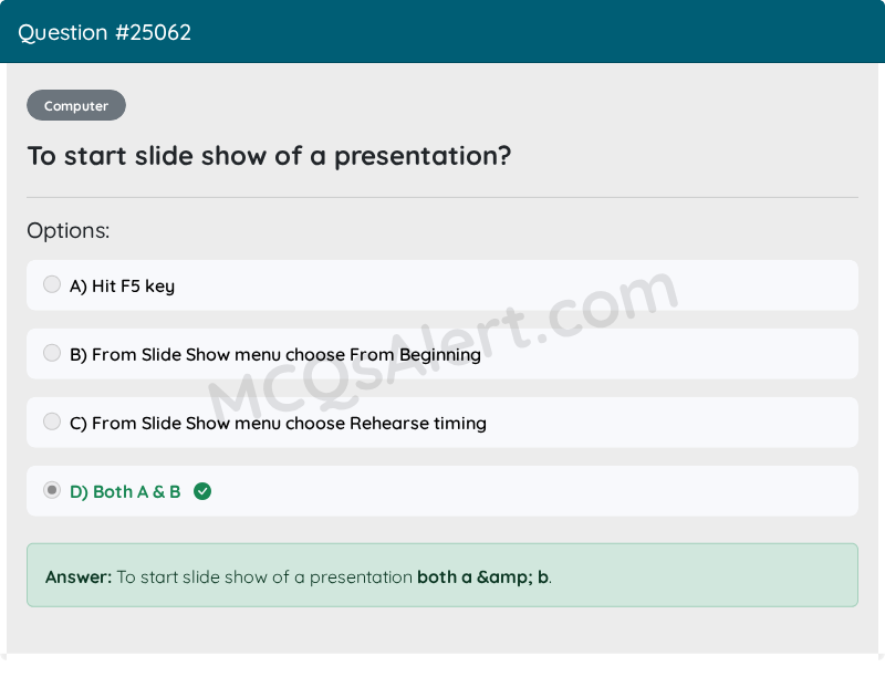 Question Screenshot