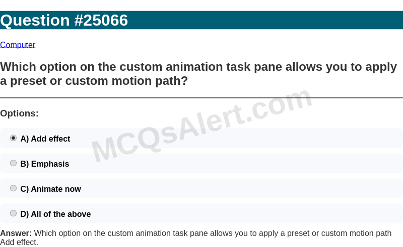 Question Screenshot