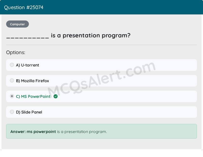 Question Screenshot