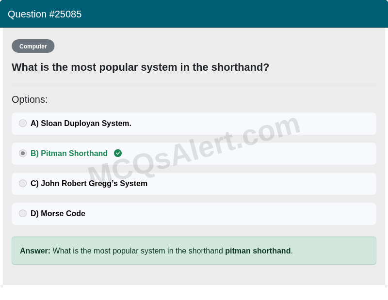 Question Screenshot