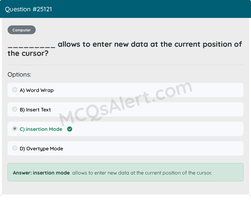 Question Screenshot